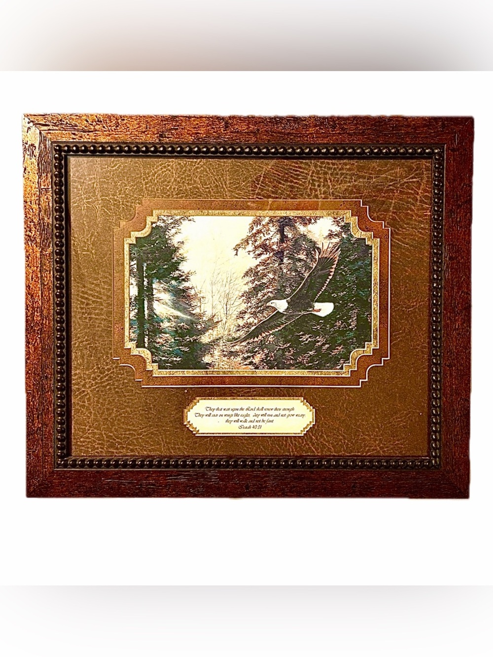 Framed Eagle Art Print with Framed Eagle Art Print with Bible Verse Isaiah 40:31